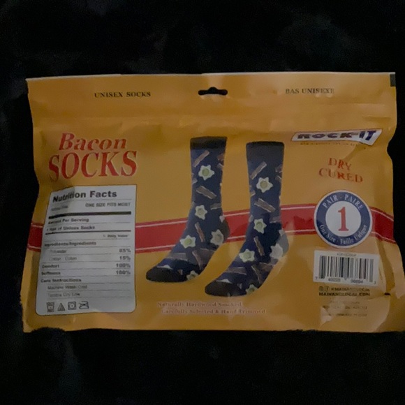 NWT - Unisex Bacon and Eggs Socks - Picture 2 of 4